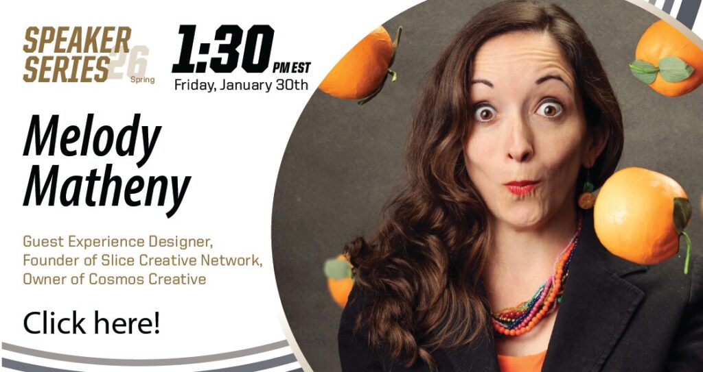 Melody Matheny, Slice Creative Network, 1/30 Friday 1:30p, Click here